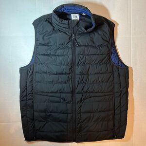 GAP Puffer Vest Black Blue Cold Control Packable Waterproof PrimaLoft Men’s XL